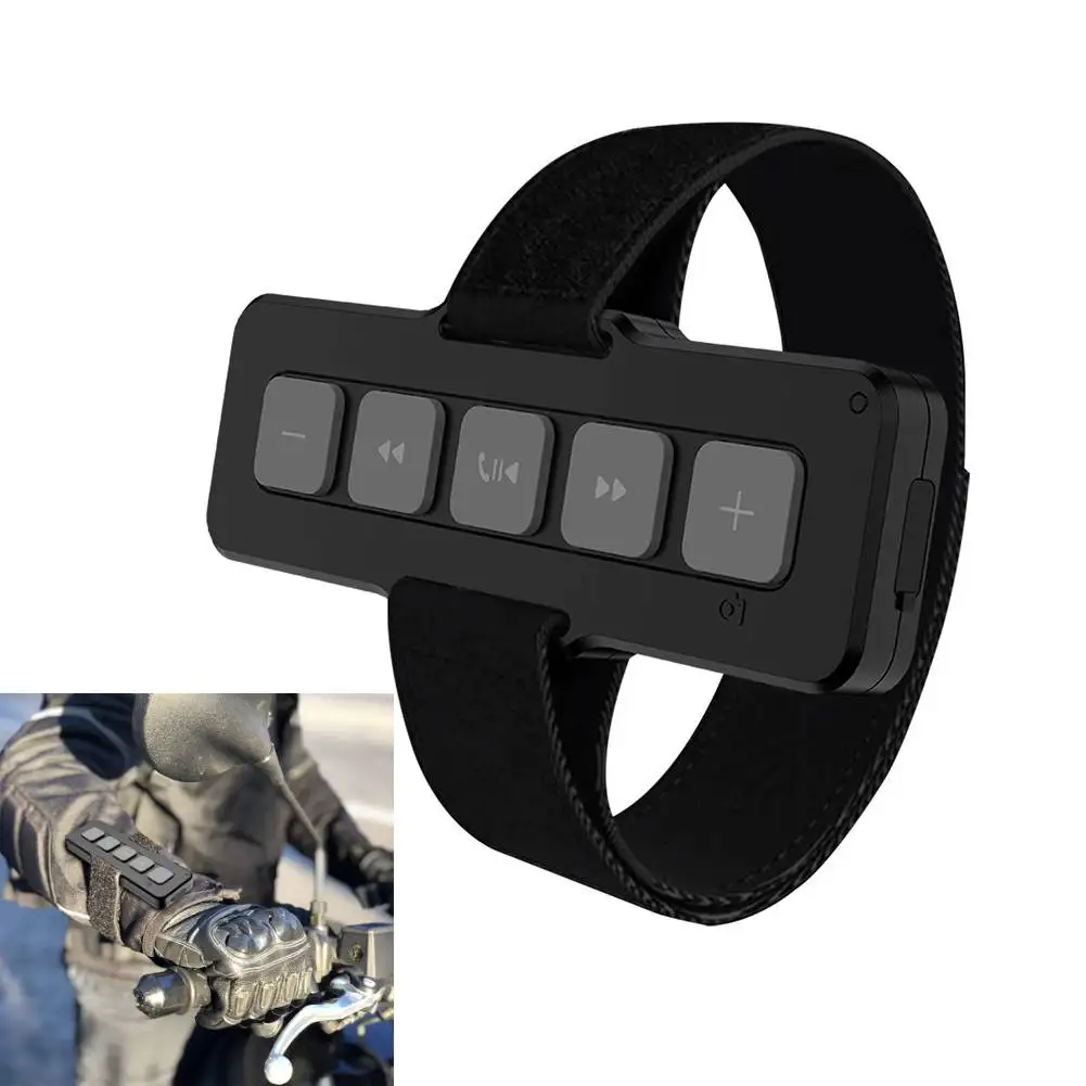 

Motorcycle Remote Controller Wireless Bluetooth 5.0 Mp3 Music Play Bluetooth Remote Control Handsfree For Andriod Apple Phone