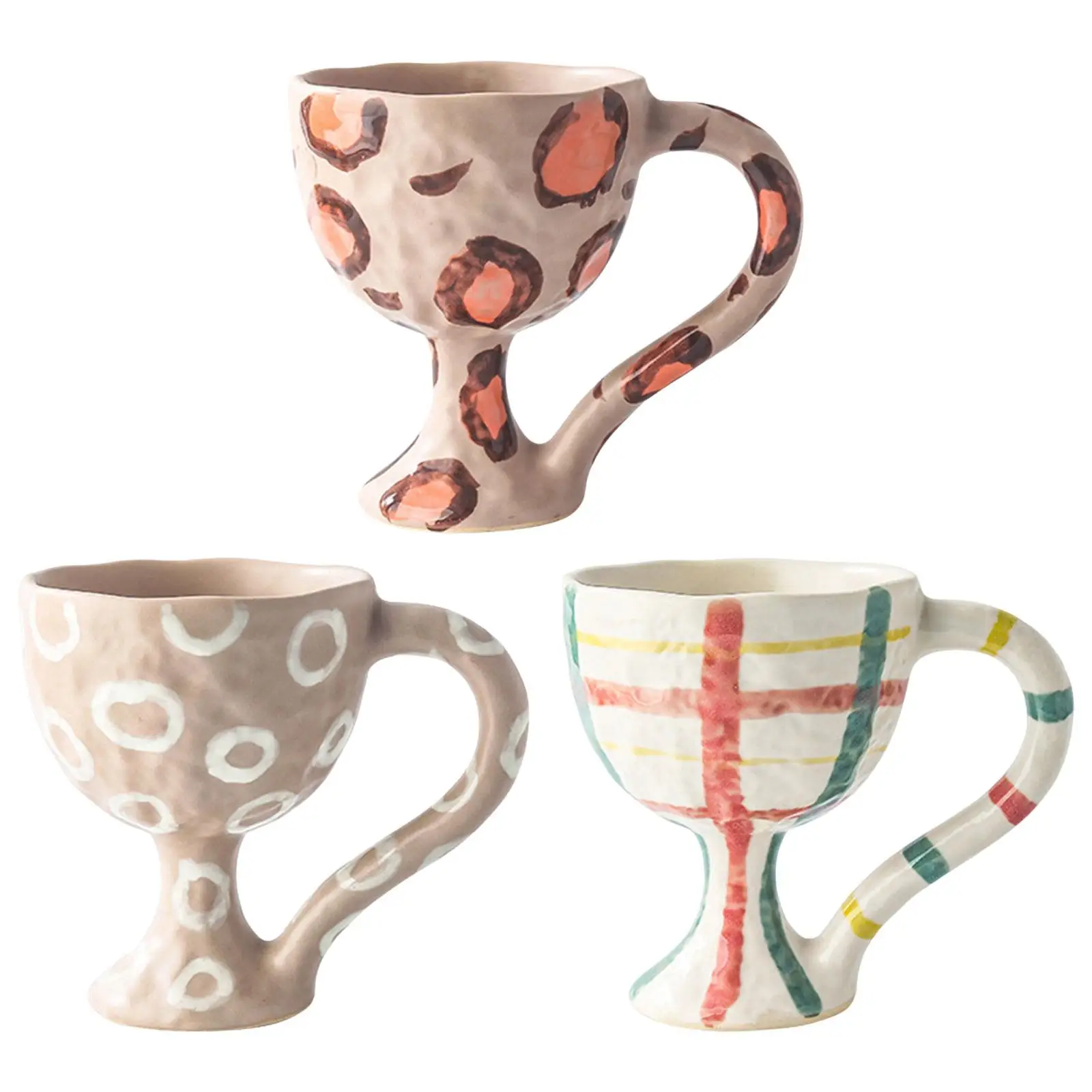 

Керамическая кружка-бокал, посуда для напитков, ручная роспись, для кемпинга, бара, офиса, свадьбы