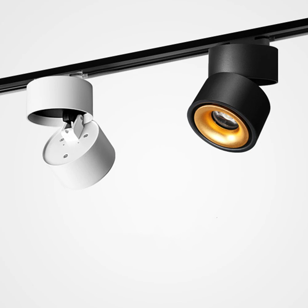 LED Track Light 360 Rotation Spotlights 7W 10W 12W 15W Adjustable Rail Lamp Surface Mounted Lighting Fixture
