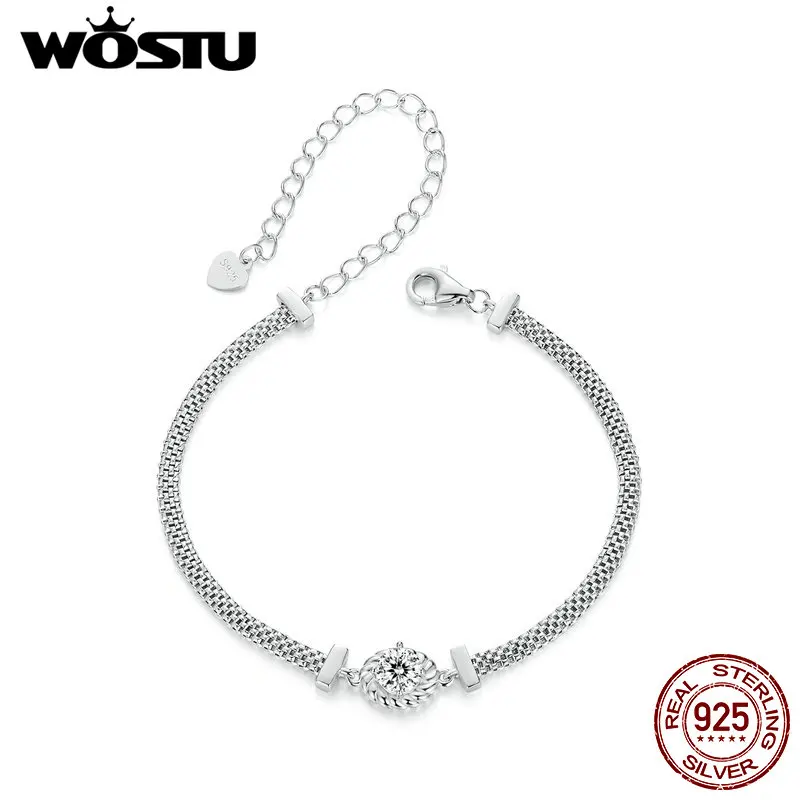 Женский браслет из серебра 925 пробы с муассанитом