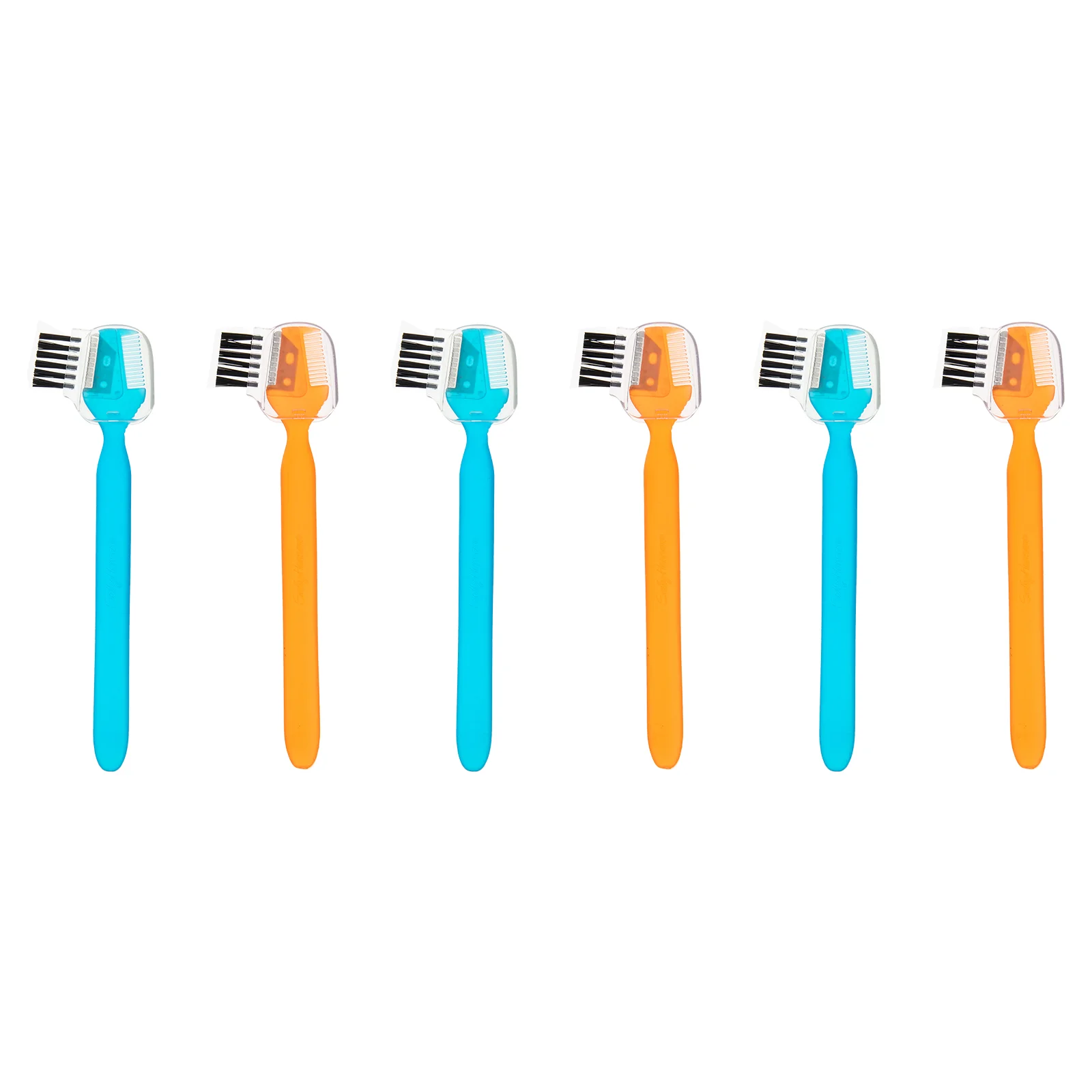 

6pcs Razor Face Shavers Shaper Trimmer with Comb Brush Kit Brow Comb Brow Brush