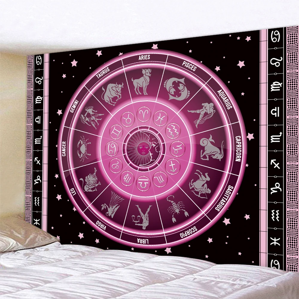 

Tarot Psychedelic Scene Home Decor Tapestry Hippie Mandala Wall Hanging Horoscope Divination Bohemian Yoga Mat Room Wall Decor