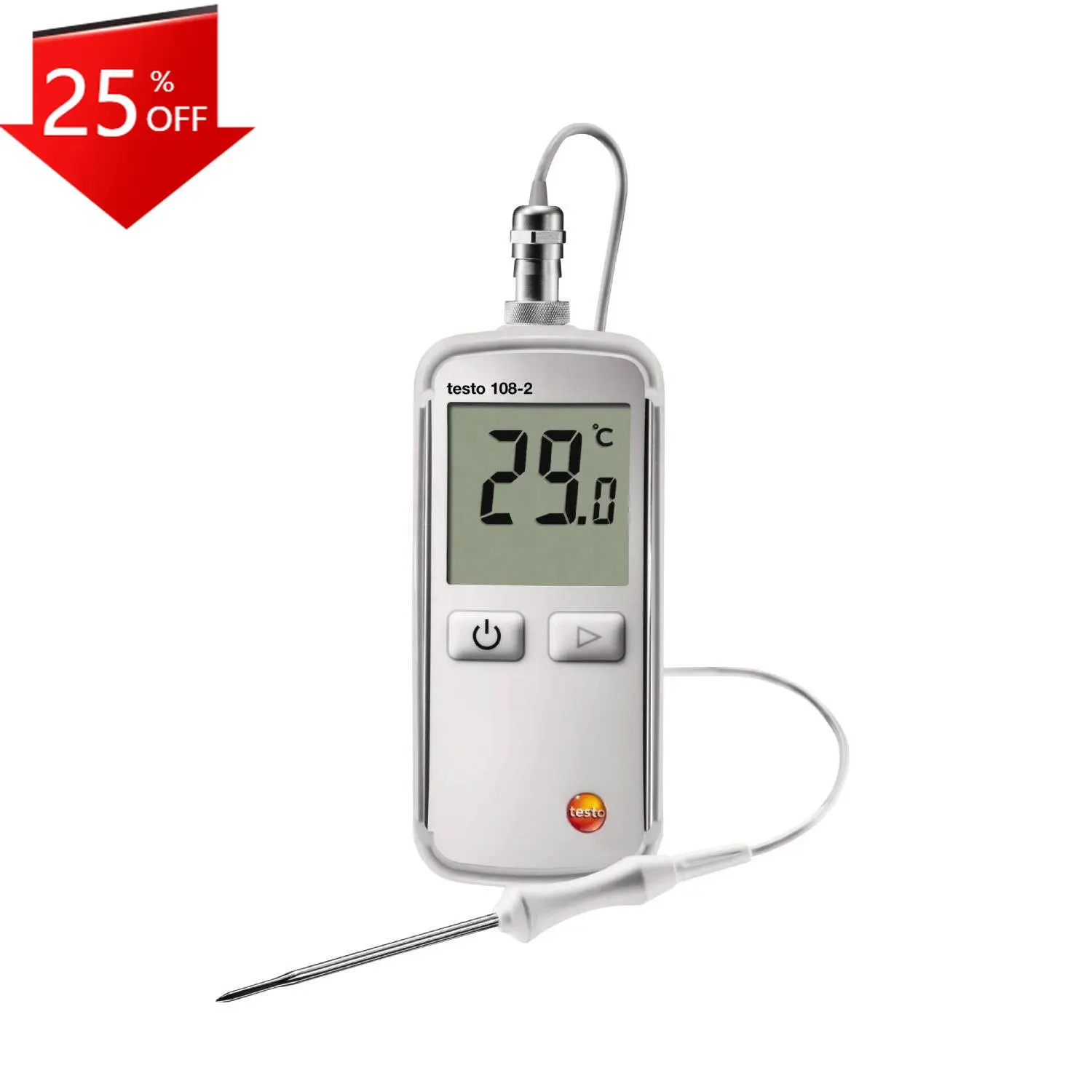 waterproof digital food thermometer testo 108-2 with lockable type K / T thermocouple probe