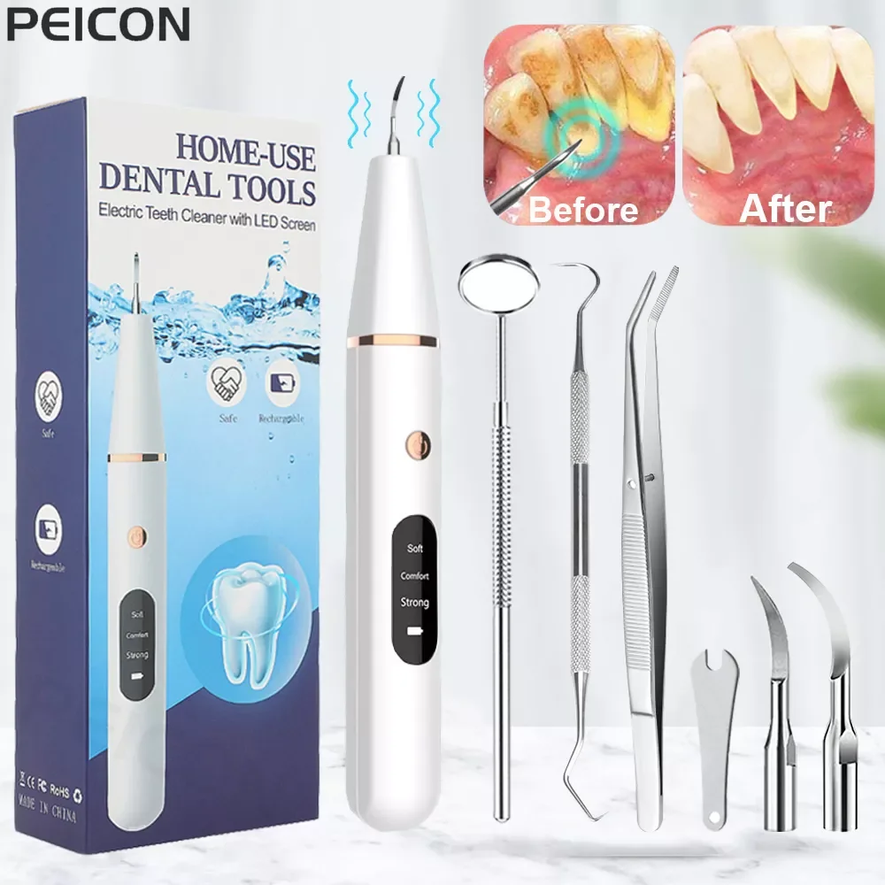 

Ultrasonic Dental Scaler For Teeth Tartar Stain Tooth Calculus Remover Sonic Teeth Plaque Cleaner Dental Stone Removal