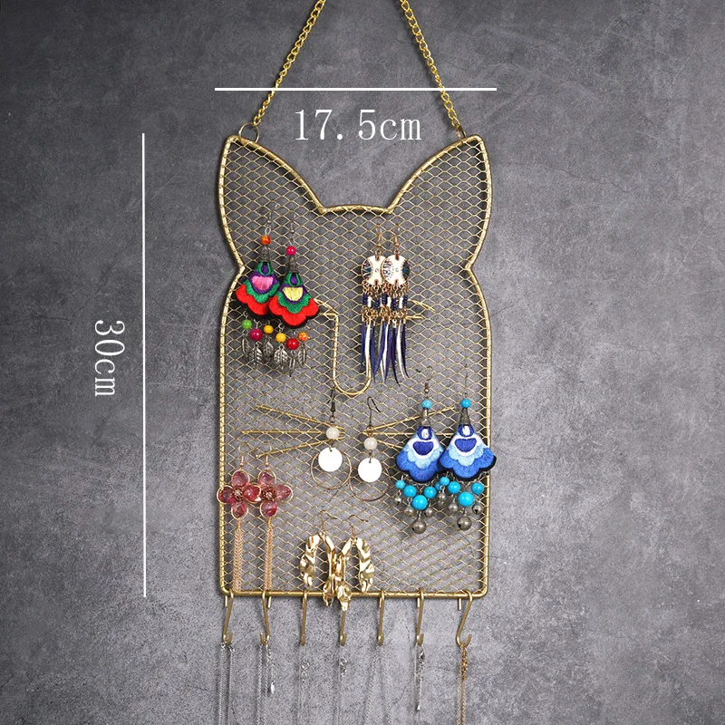 Holder Earring Diamond Jewelry Organizer Wall Mounted for Living Room Girls