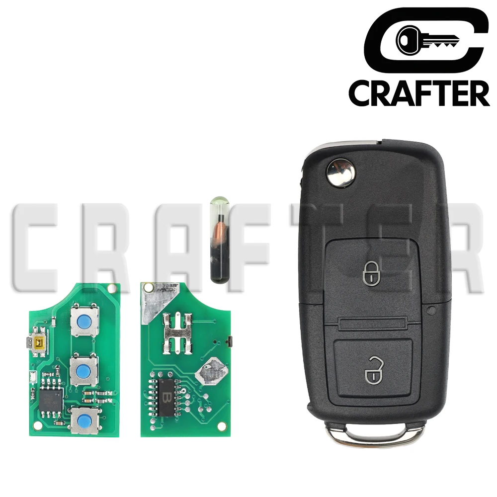 Ключ Crafters 1J0959753N 315/433 МГц ID48 CHIP удаленный автомобильный ключ для VW Volk Swagen Caddy Passat Golf Tiguan Touran 1J0959753AH/DA/DJ