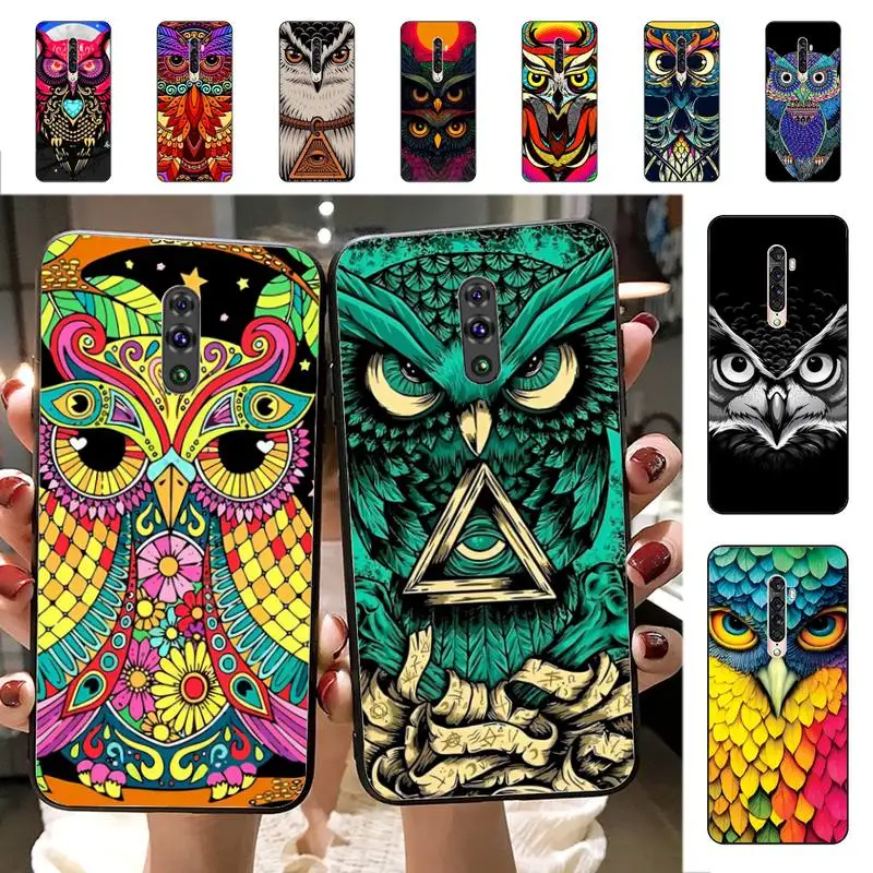 

Animal Owl Phone Case for Vivo Y91C Y11 17 19 17 67 81 Oppo A9 2020 Realme c3