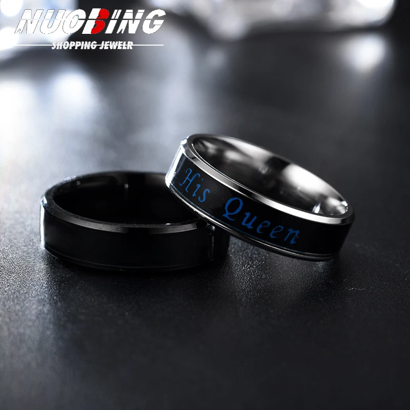 

Smart Ring 6MM Fashion High Tech Human Body Temperature Display Letter Her King His Queen Unisex Smart Cool Jewelry Gift