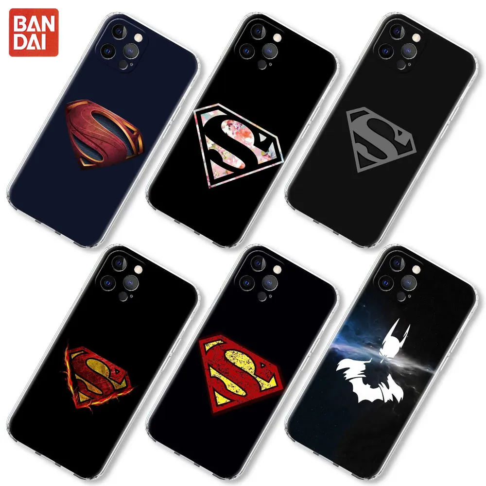 

Superhero Batman Coque for Apple iPhone 12 13 Mini 11 Pro 7 8 SE 2020 Soft Phone Case XR X XS Max 6 6S Plus 5 Clear Fundas Bags