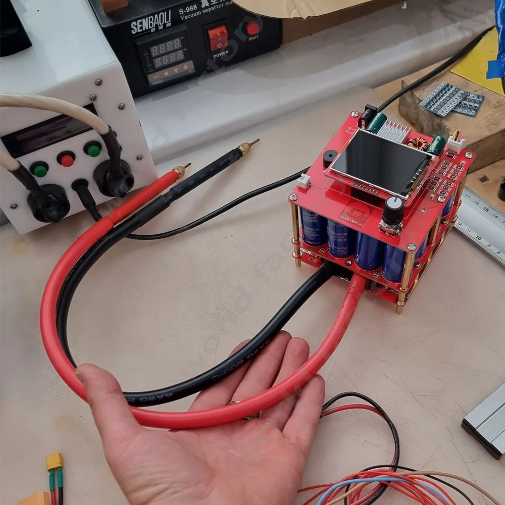 1600F конденсаторный аппарат для точечной сварки DIY Kit светодиодный портативный