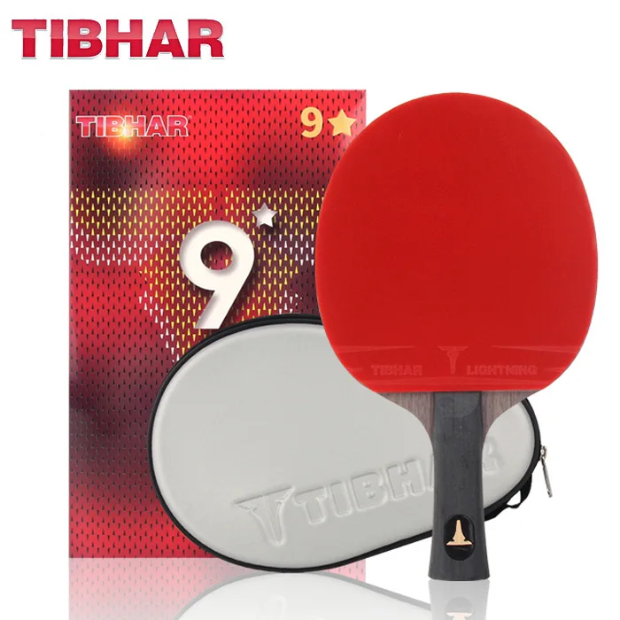 

Ракетка Tibhar для настольного тенниса, профессиональная готовая ракетка с 9 звездами, 7-слойная карбоновая задняя панель, с 9 звездами, с сильной атакой
