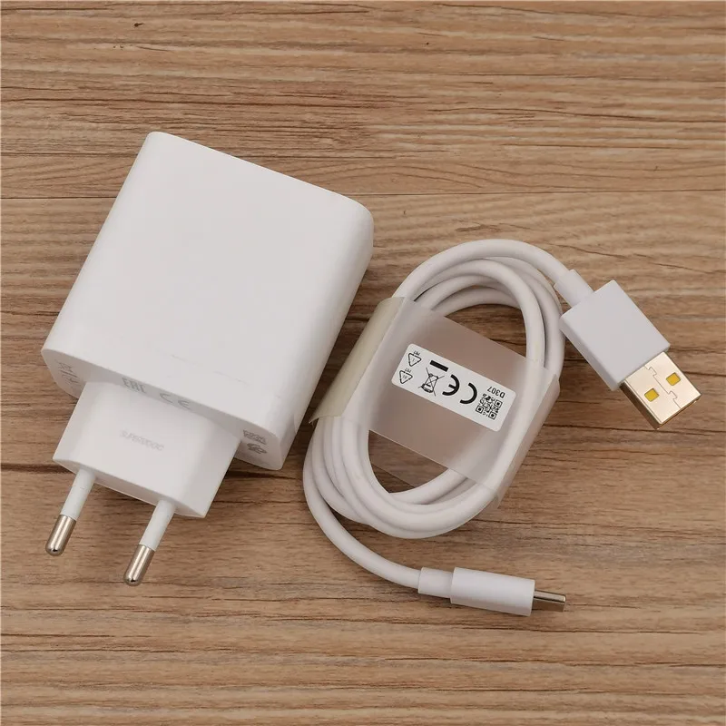 

Original Find X5 Oneplus 10 Pro 80W EU Supervooc Power Wall Charger Adapter 100CM USB C VOOC Fast Charging Cord For Oppo Reno 2