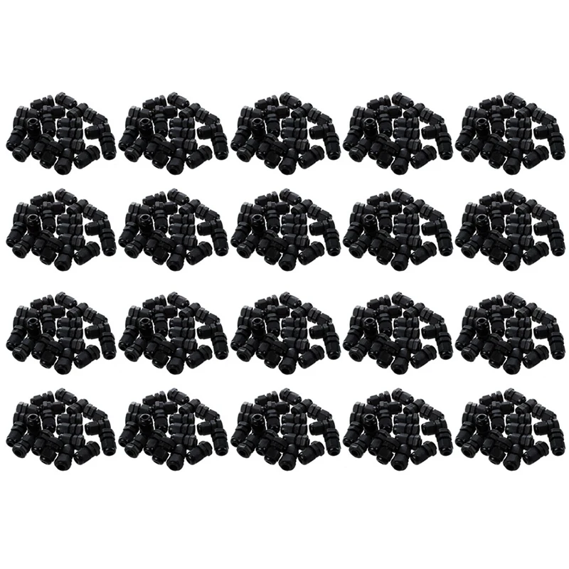 

400 Pieces Black Plastic Waterproof Cable Gland Connector PG7