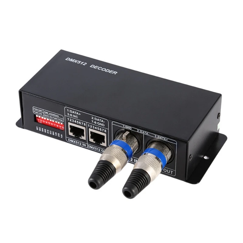 

3CH DC12-24V RGBW DMX 512 Decoder LED Controller RGB LED DMX512 Decoder, DMX512-3CH