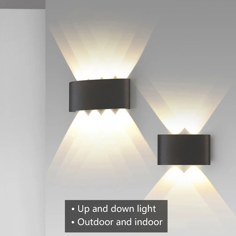 

Светодиодный настенный светильник, уличный водонепроницаемый IP65, настенный светильник для крыльца, сада и прикроватное украшение для спальни, алюминиевая лампа