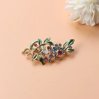2022 brand new enamel green plant pearl flower starry whale moon vintage brooch women girls coat accessories
