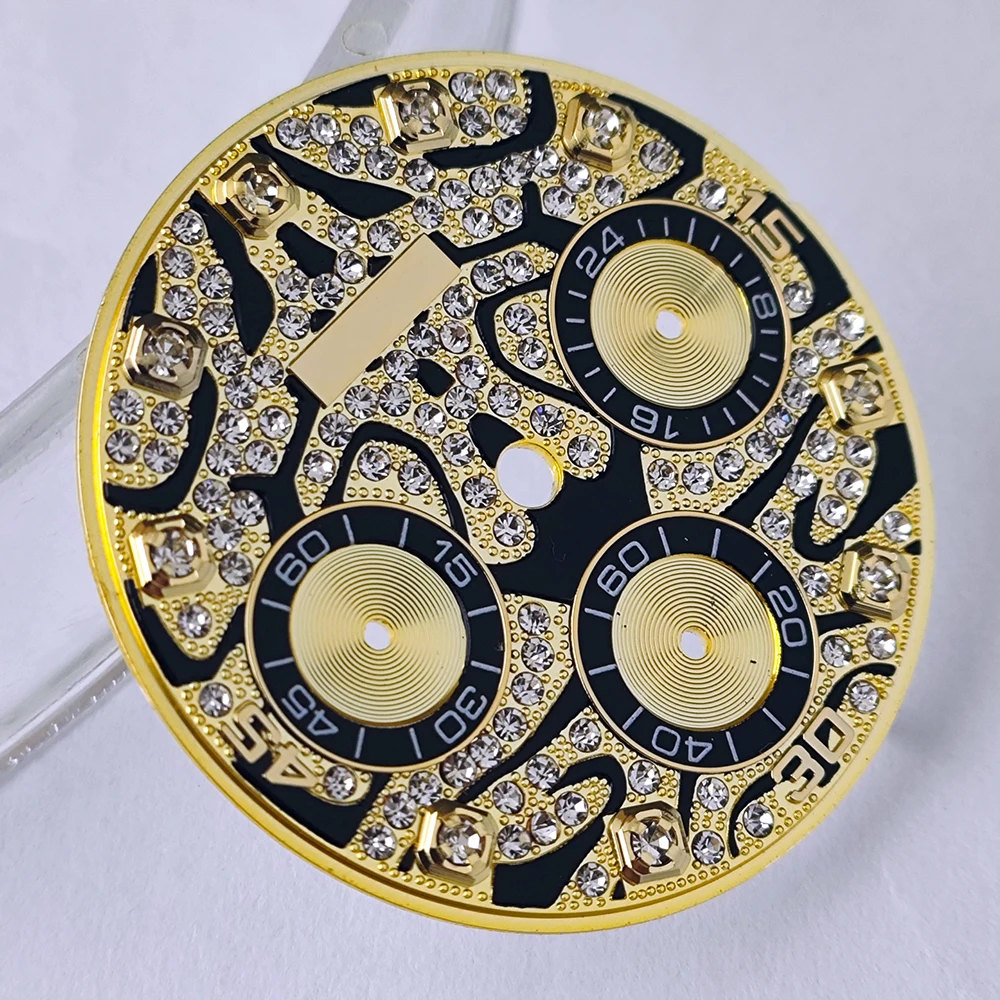 Циферблат 29 мм с логотипом Тигр роскошные часы алмазным циферблатом аксессуары