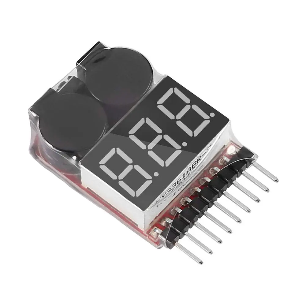 

RC Voltage Display Battery Low Alarm Buzzer BX100 1S-8S Meter Tester Lipo Battery Monitor For RC Car Drone Helicopter