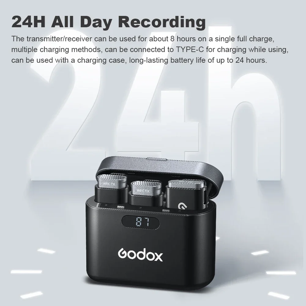 Микрофон Godox WEC конденсаторный 2 4 ГГц беспроводной