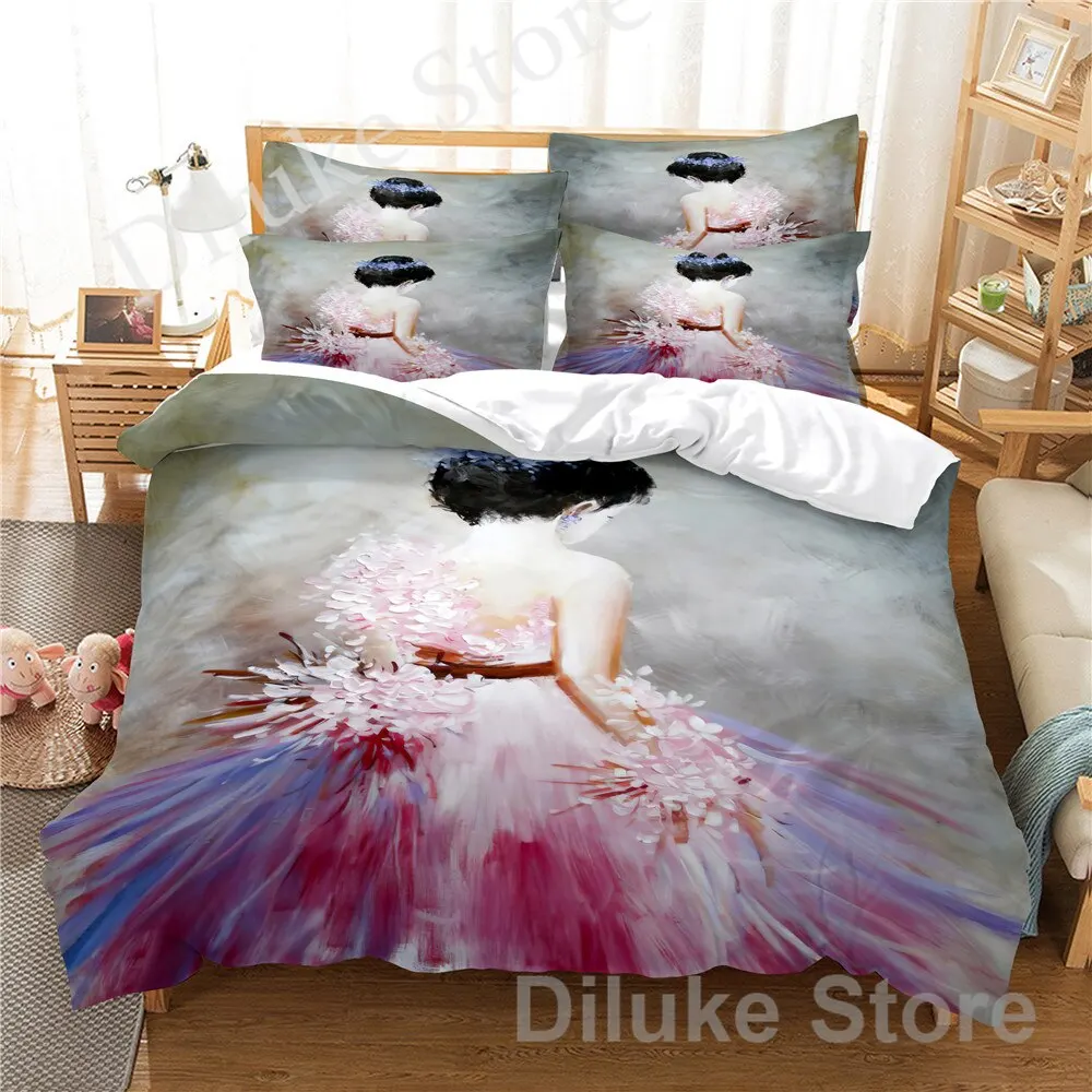 

3d Beautiful Girl Queen Bedding Duvet Cover Set Bedding Set Bed Cover Cotton Queen Bedroom Bed Cover Set Bed Set Bedding