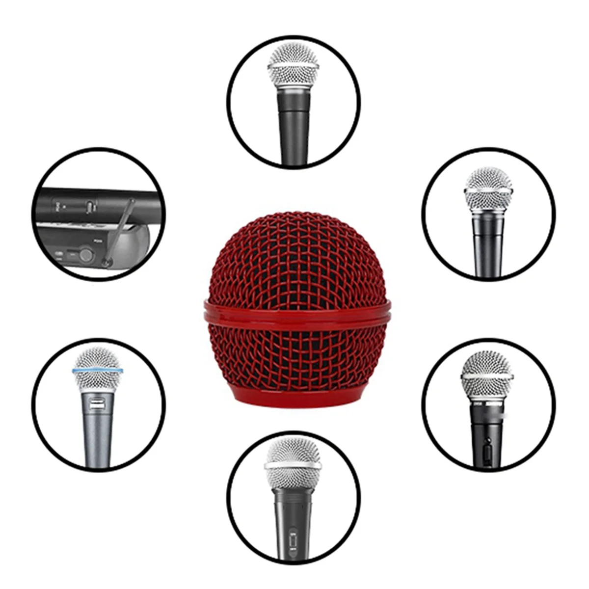 Решетка беспроводного микрофона Аксессуары для Металлическая решетка Shure SM58 SM58S