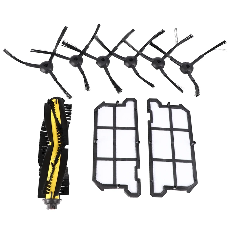 

1 X Main Brush + 6 X Side Brush + 2 X Hepa Filter Dustproof For Ilife V7 V7S V7S Pro Robot Vacuum Cleaner Spare Parts Replacemen