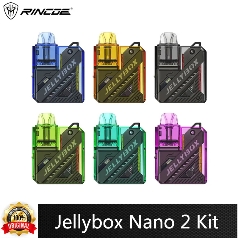 

Original Rincoe Jellybox Nano II 2 Kit 900mAh Battery 2.8ml Cartridge 1-26W Fit Jellybox Nano Coil Pod Electronic Cigarette Vape