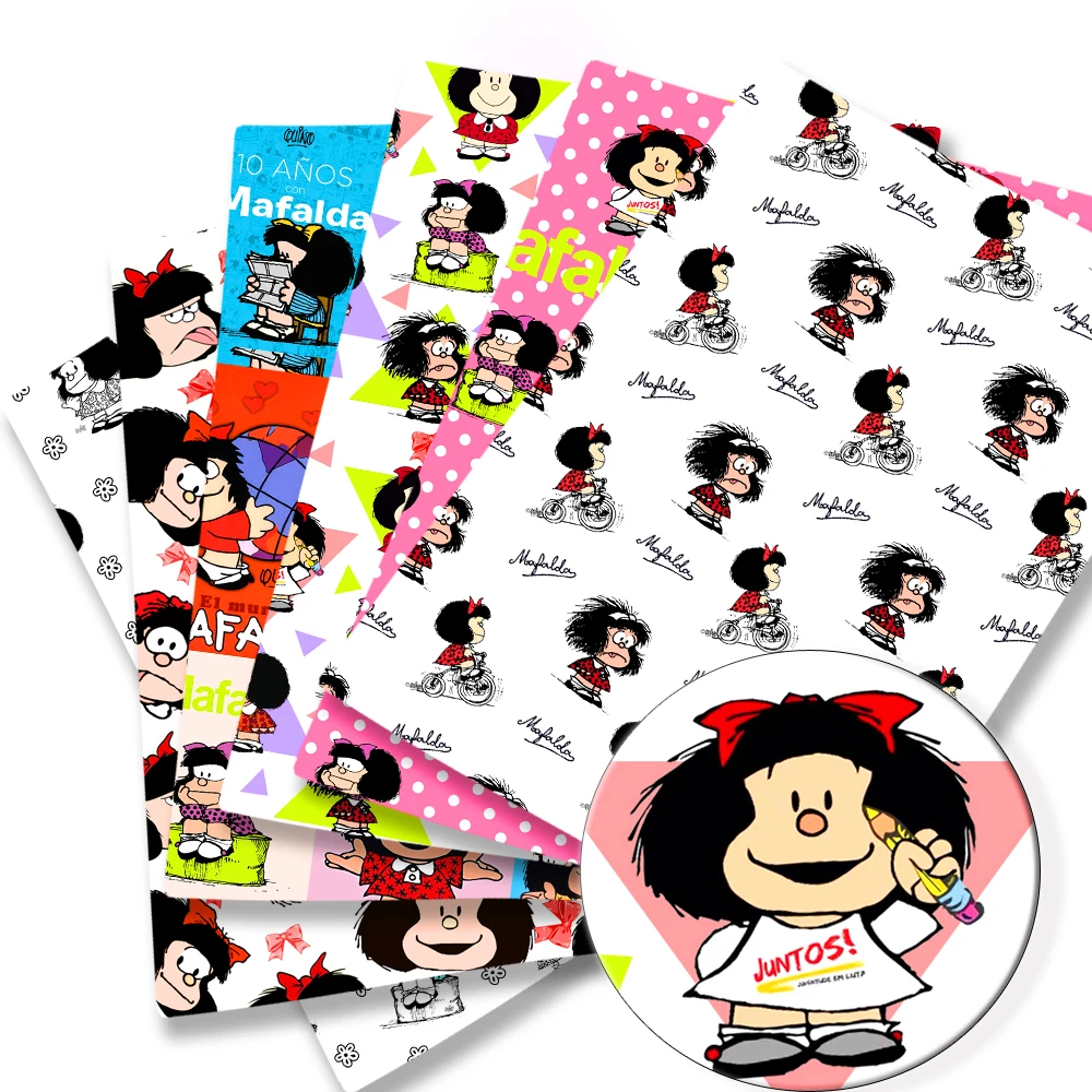 

mafalda Fabric Cartoon140*50cm Handmade Sewing Patchwork Quilting Baby Dress Home Sheet Printed Fabric Fabric Sewing Kids Fabric
