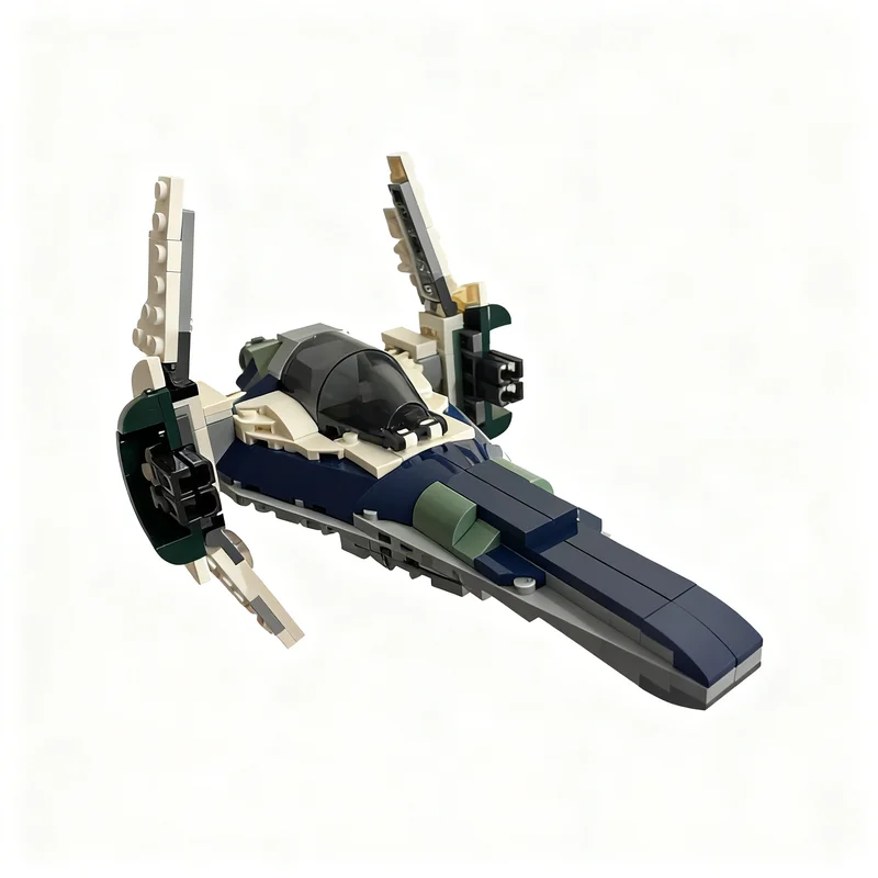Фото Набор строительных блоков MOC Star Battle Jango S V Wing, 238 деталей, архитектурная модель, игрушка-конструктор, подарок на день рождения, для сборки и творчества, идея для презентации