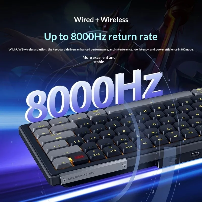 Фото 76-клавишная беспроводная игровая клавиатура XTRFY K63W PRO с переключателями Cherry MX Low Profile и поддержкой UWB, механическая клавиатура для киберспорта, подходит для CS2. №3
