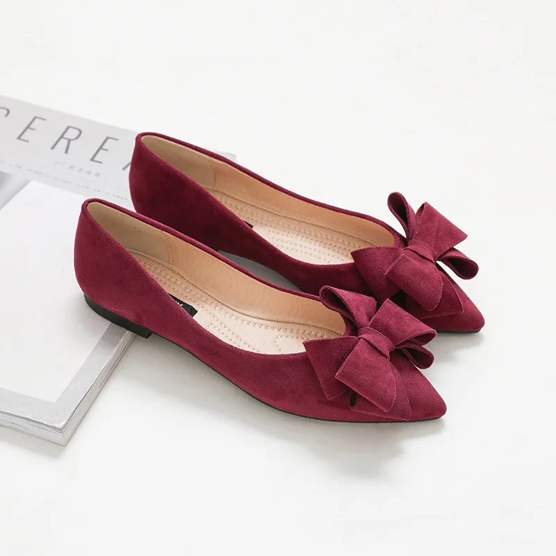 

High Quality Womens Flat Dress Walking Style Ladies Ballerina Shoes