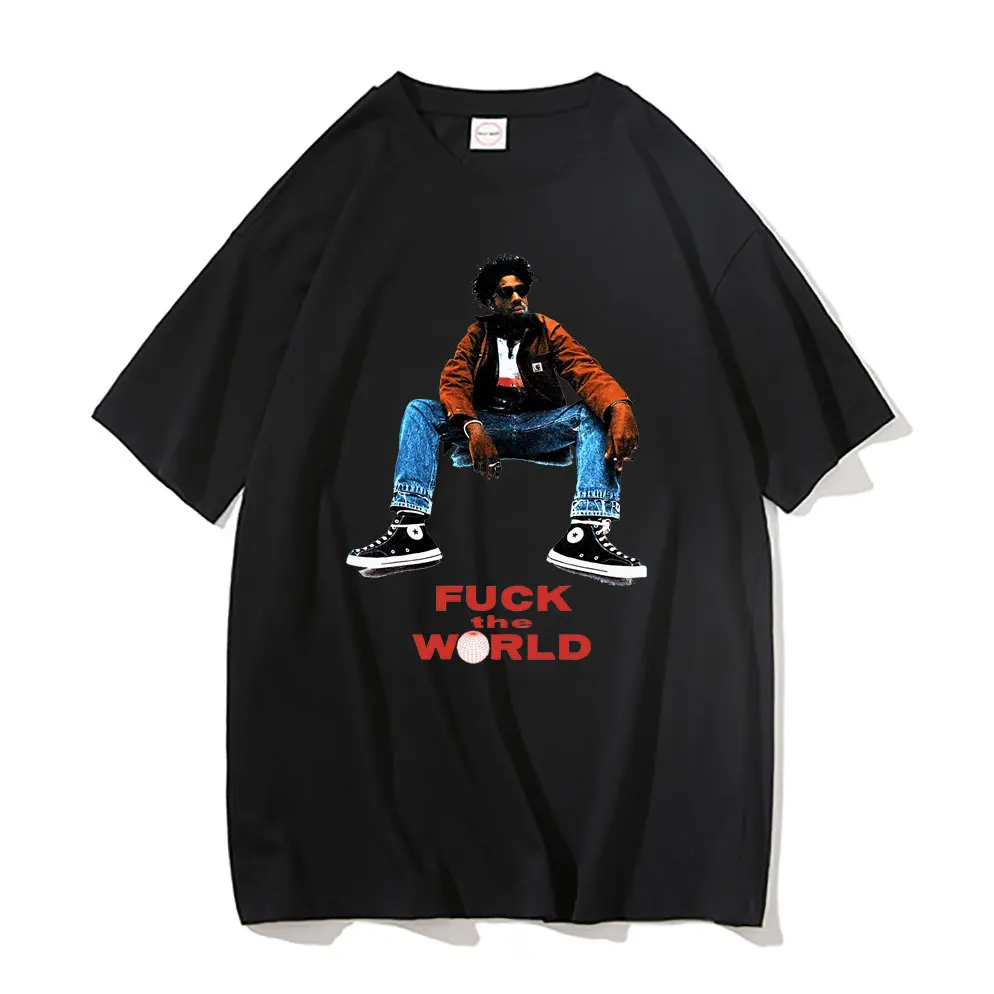 

Rapper Brent Faiyaz The World T-shirt Men Women Hip Hop Oversized Tee Men's Fashion Street T Shirts Vintage Male Black Tshirt