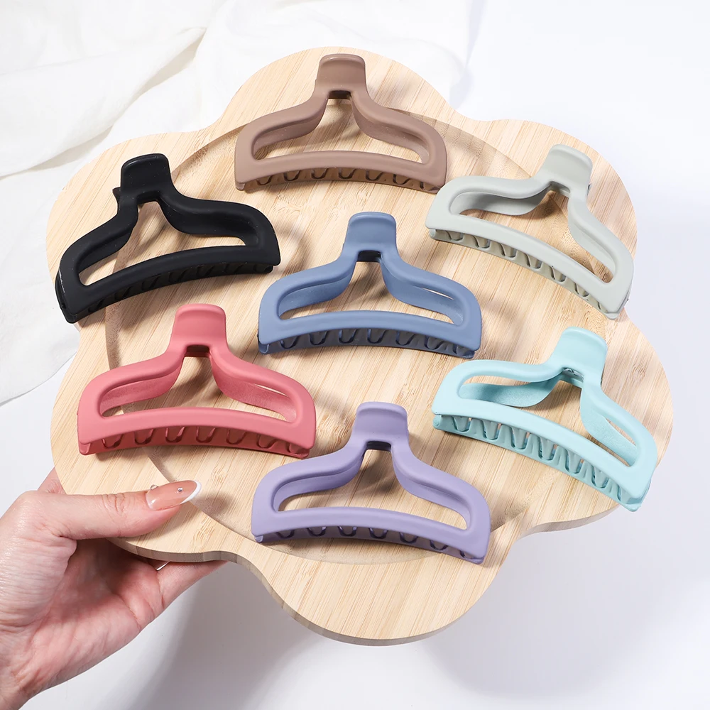 

2022 корейские однотонные большие заколки для волос, модные матовые яркие заколки для волос, женские заколки для девочек, аксессуары для воло...