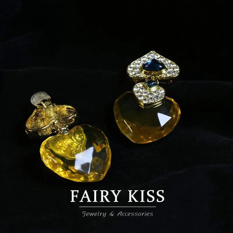 Винтажный средневековый желеобразный смола нежный горный хрусталь любовь