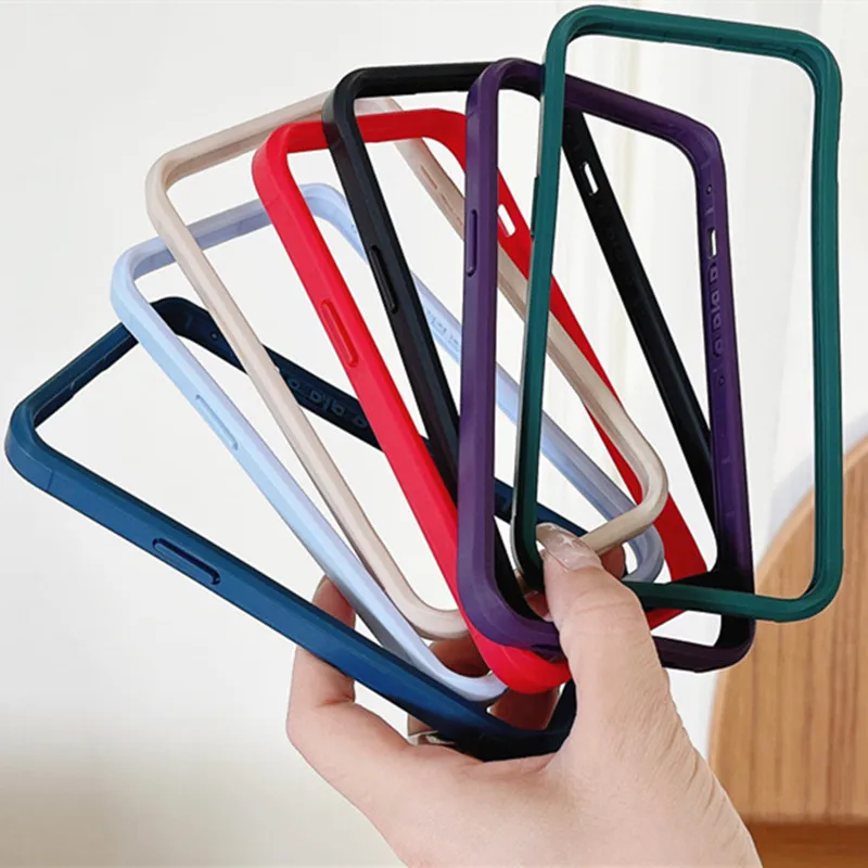 Роскошный тонкий матовый мягкий бампер из ТПУ, рамка, боковой Чехол для телефона iPhone 14 13 12 11Pro Max 14 Plus X XR, противоударный защитный чехол