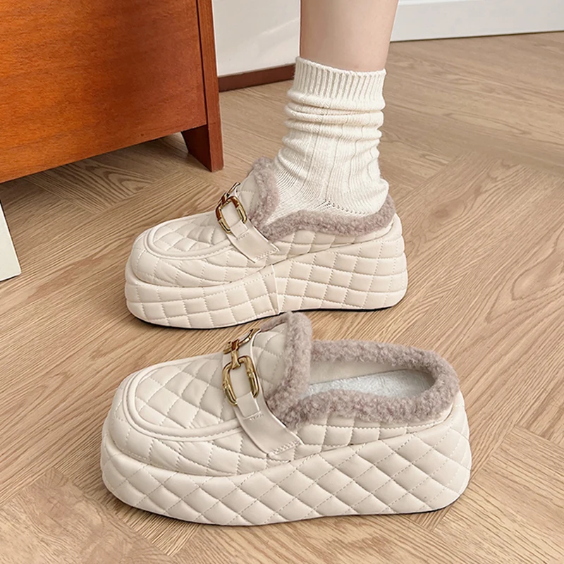 Женская обувь плюшевые тапочки для взрослых зимняя шлепанцы женские туфли на