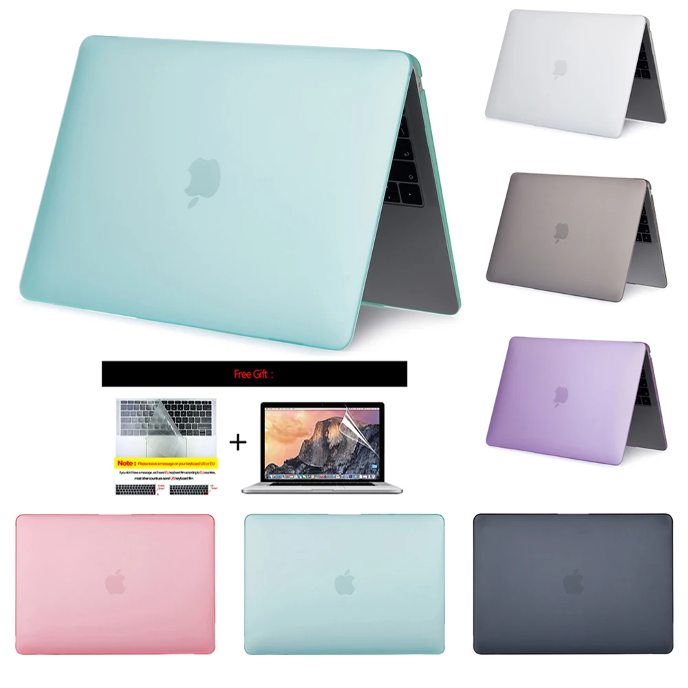 

Matte Laptop Case For Apple MacBook Air Retina Pro 11 12 13 15 inch , Cover For MacBook 13.3 15.4 inch Touch Bar Shell protector