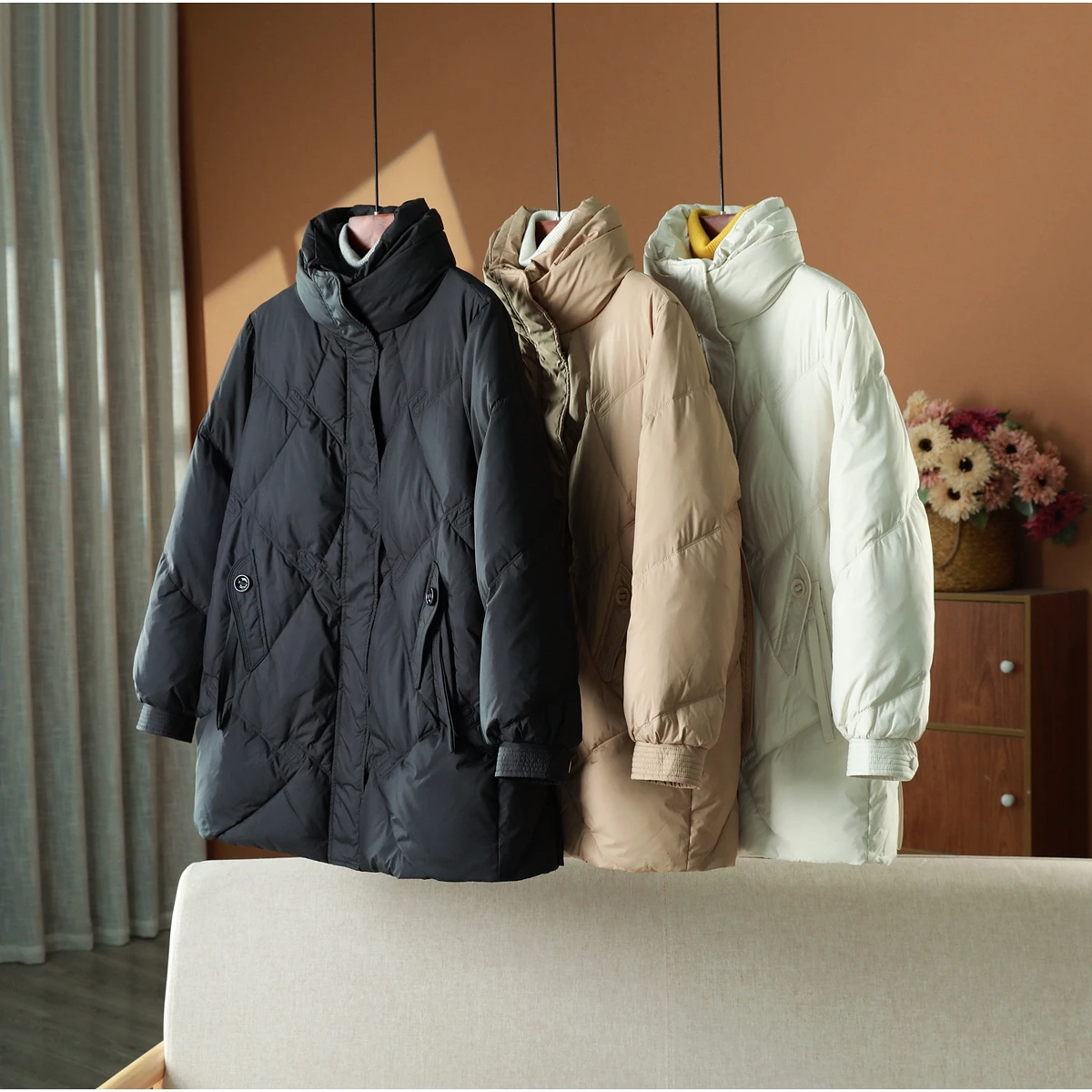 

Женский пуховик, зимняя длинная парка, повседневная верхняя одежда, стеганое пальто