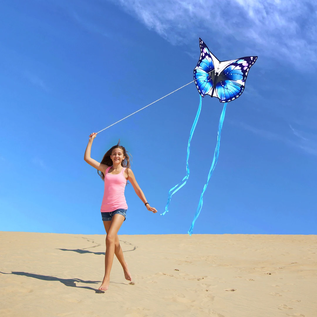 

100cm*70cm Colored Gorgeous Big Flying Kite For Adults Butterfly Kites Hot Sale Wind Kite Juguetes Novedosos Para NiñOs 2022