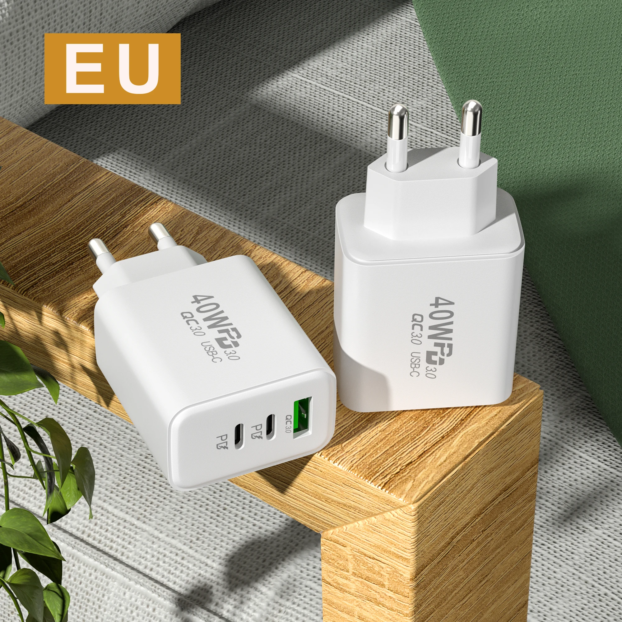 60W USB Type C Charger PD 40W Fast Charging Mobile Phone Adapter For iPhone Samsung Xiaomi Huawei Quick Charge 3.0 Wall Charger
