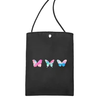 2022 mobile phone bag women shoulder bags wallet card holder crossbody case butterfly print handbag universal cell phone packet