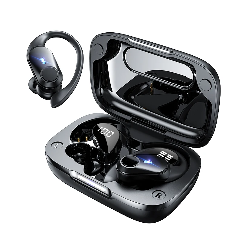 

Wireless 5.1 Bluetooth Headphones No Delay Sport Waterproof Earphones Low Latency Ear Hook Button Control Headsets with Mic