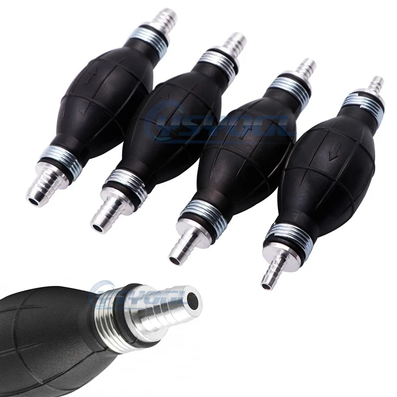 

6/8/10/12mm Rubber Aluminum Fuel Pump Line Hand Primer Bulb Gas Petrol For Auto Car Boat Marine Outboard