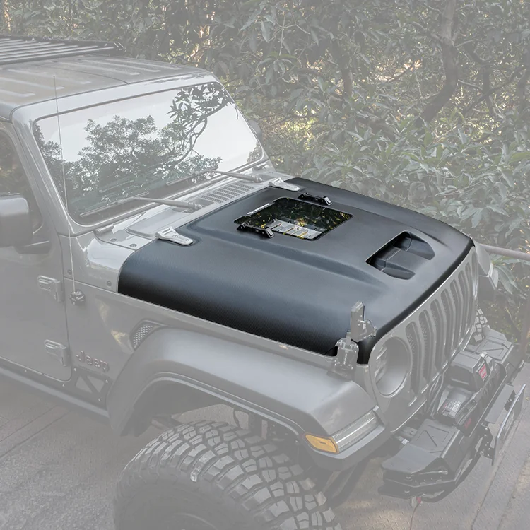

Fury 2018 2019 2020 2021 2022 Carbon Fiber&Aluminum engine hood cover For Jeep Wrangler JL