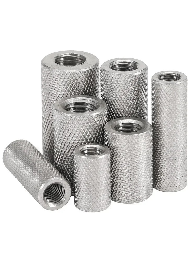 이wana cylindryczna śruba ręczna radełkowana ze stali nierdzewnej 304. Nakrętka siatkowa M2 M2.5 M3 M4 M5 M6 ~ M16 regulacyjna