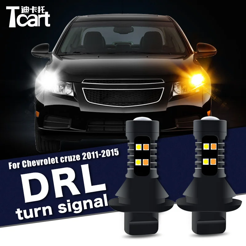 

Car accessories For Holden chevrolet cruze J300 2008-2014 Led Daytime Running Light turn drl 2in1