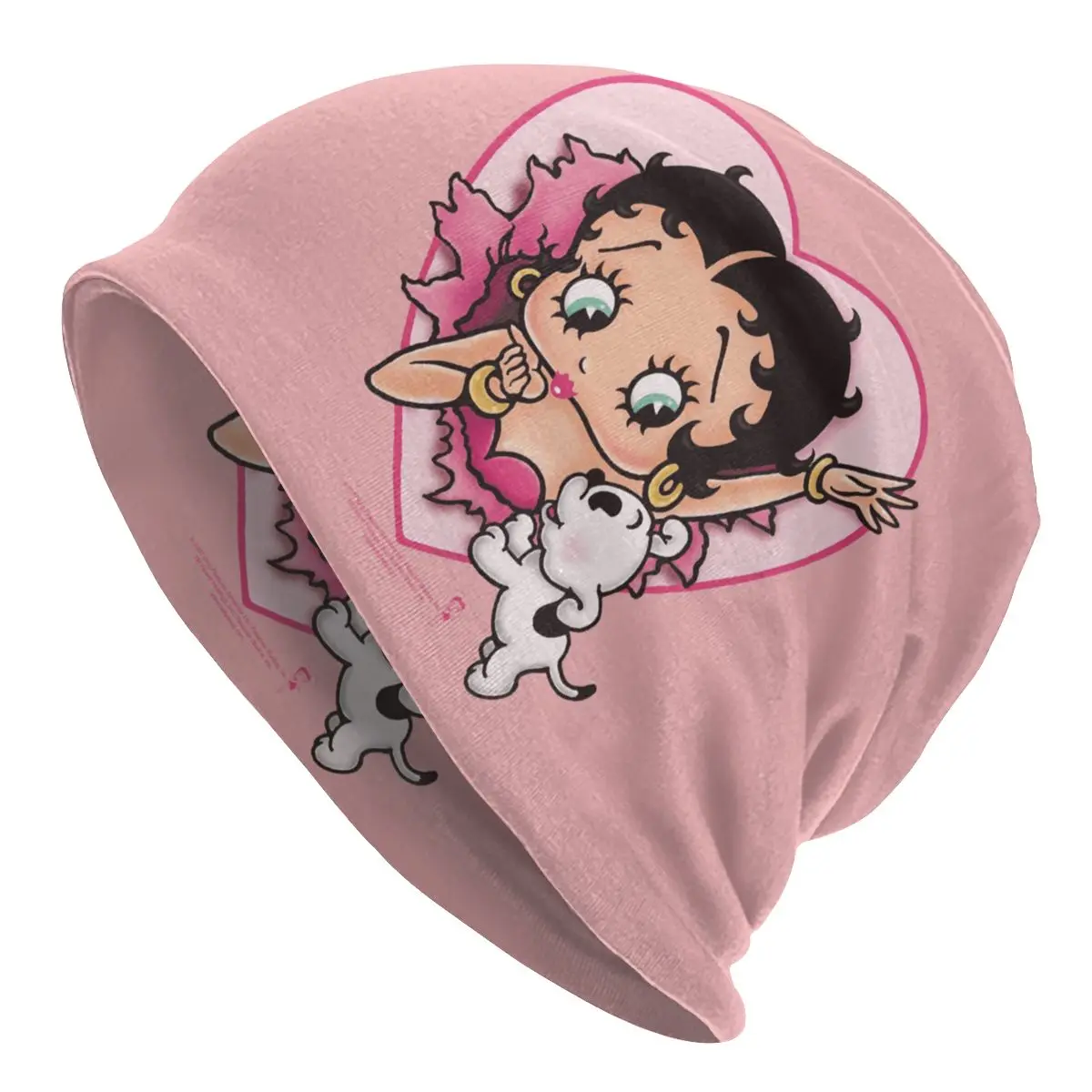 

Mrs Boop With Dog Bonnet Hats Femme Fashion Knit Hat For Women Men Warm Winter Cartoon Girl Bettys Skullies Beanies Caps