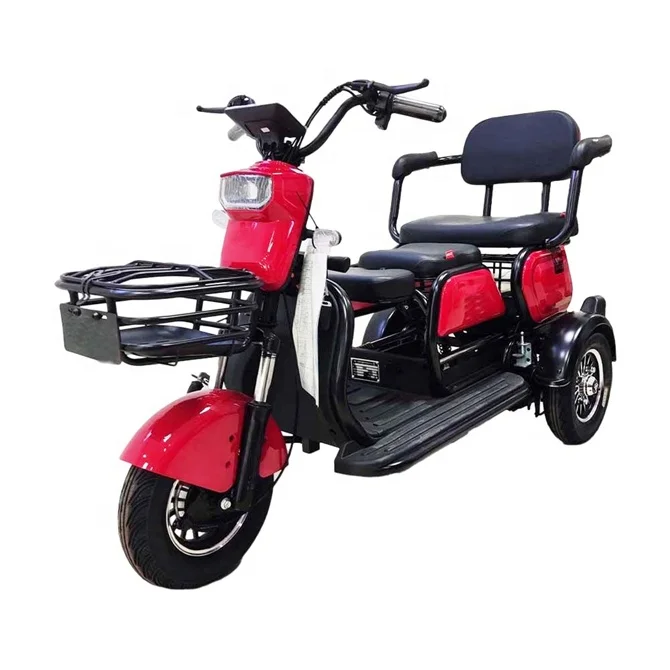 

Factory Direct Sale Threewheel Bike Passenger Trolley Tricycle E Moto Taxi 3 Wheelwheeler Pedle Seat Shock Electric Motorcycle