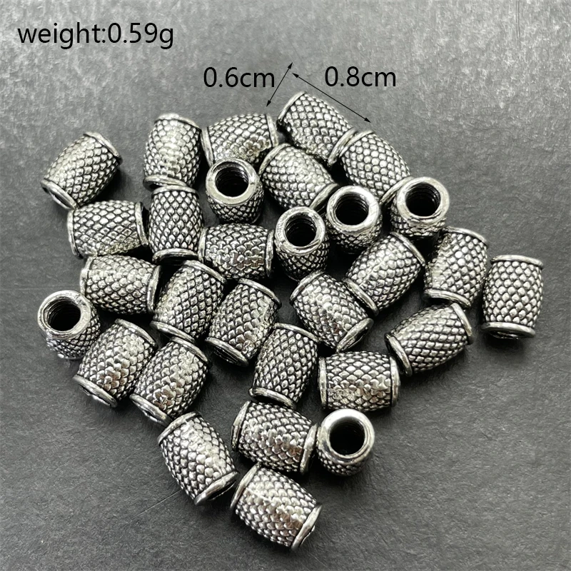 Разделительные трубки из серебряного сплава для ювелирных изделий 30 шт