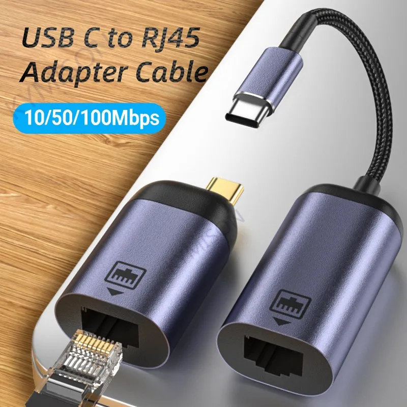 

USB C Ethernet Type C to Ethernet Adapter Cable for MacBook Pro Samsung S20 S10 S9 Note10 Type C Network Card USB Ethernet RJ45